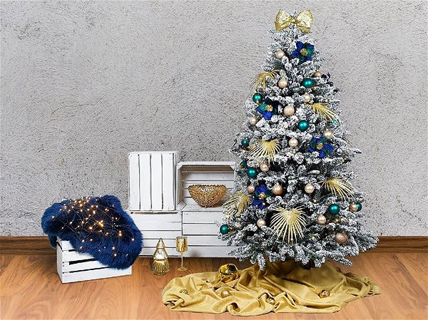 Műfenyő LAALU Díszített karácsonyfa - KIRÁLYI PÁVA, 117 db dísz, 270 cm ...