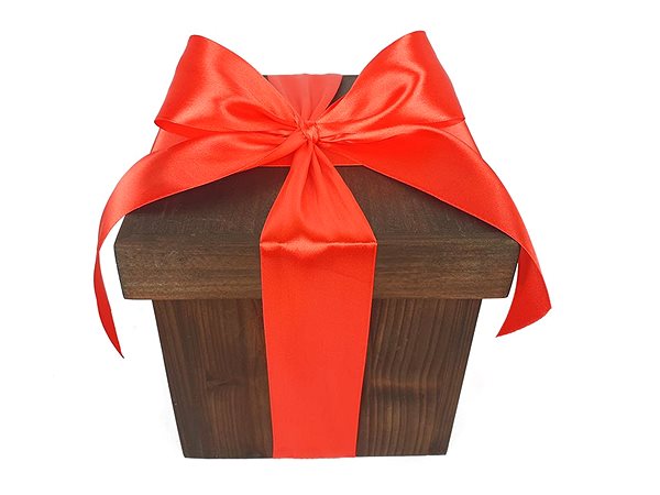 Úložný box LAALU Škatuľka DELUXE drevená hnedá 17 × 17 cm ...