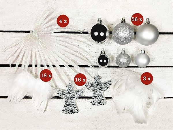 Karácsonyfadísz LAALU karácsonyi díszek - Angyalszárnyak készlet, 120 - 210 cm fákhoz ...