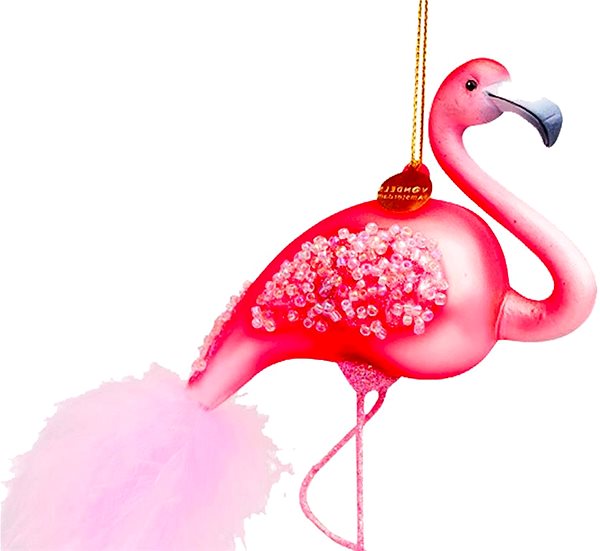 Karácsonyfadísz LAALU Flamingó 15 cm ...