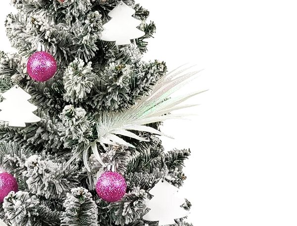 Műfenyő LAALU LED fényekkel díszített karácsonyfa - Rózsaszín ajándék, 26 dísz, 60 cm ...