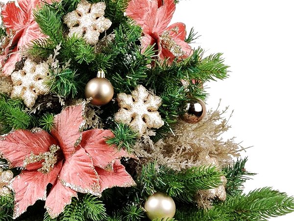 Műfenyő LAALU karácsonyfa LED fényekkel díszítve - Hópelyhek, 25 dísz, 60 cm ...