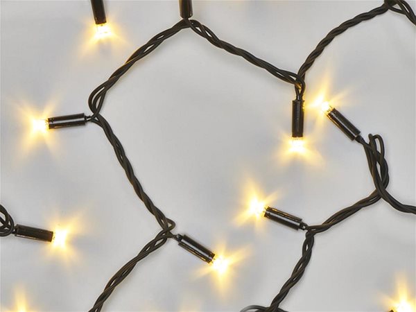 Vánoční světelný řetěz TEPLÁ BÍLÁ 5 m - PROFI - spojovací string lights.