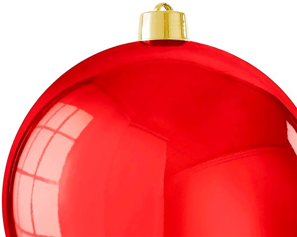 Vianočné ozdoby LAALU Ozdoba okrúhla červená lesklá 20 cm ...