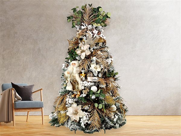 Műfenyő LAALU feldíszített karácsonyfa - Lágy pezsgő, 169 dísz, 240 cm ...