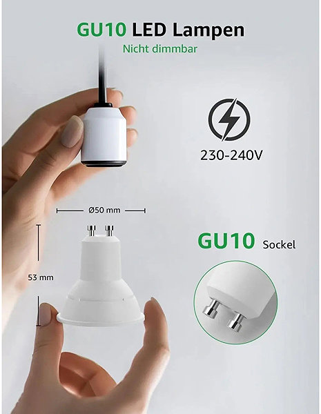 LED-Birne Lepro GU10 3,3 W 4000 K 5 Stk. ...