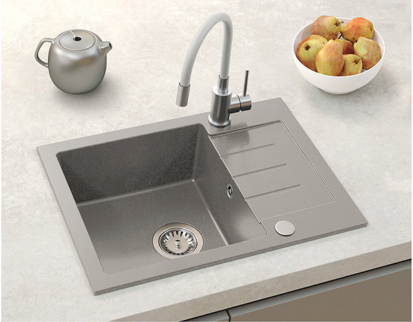 Tap MUSA Maggie Basin/Sink Mixer Tap, Standing with White Flexible Spout, Satin 831011 ...
