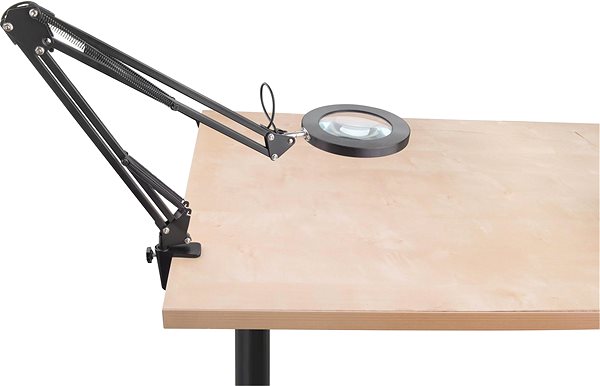 Stolní lampa Extol 43160 černá, s lupou, USB napájení ...