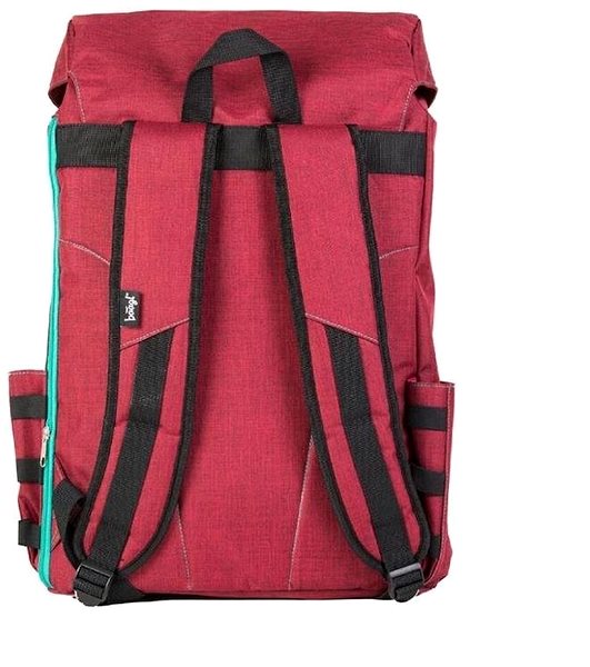 City Backpack Baagl Red Back Side
