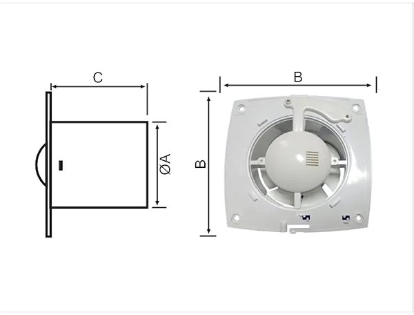 Ventilátor do kúpeľne MakTrade, MTG A100MX-T ventilátor kúpeľňový ...