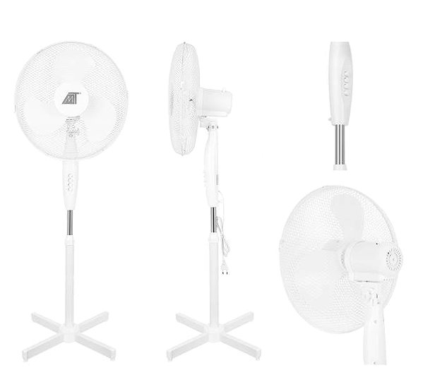 Fan Malatec 10337 Standing 40 W white ...