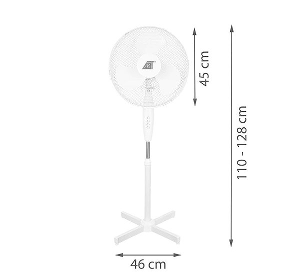 Fan Malatec 10337 Standing 40 W white ...