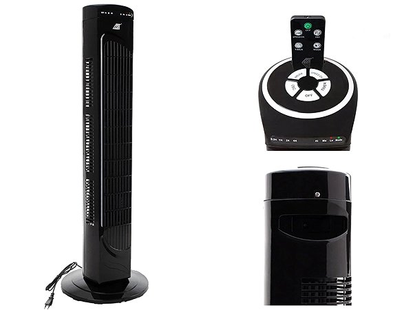 Ventilátor Malatec 10338 Sloupový 45 W 80 cm černý ...
