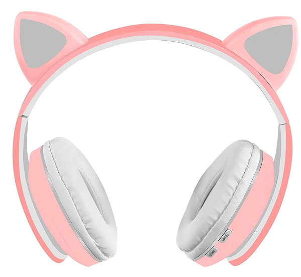 Wireless headphones Malatec 16865 Wireless headphones Cat with paw pink .