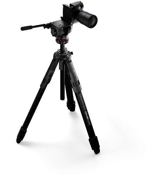 Stativ Manfrotto ONE Alu Hybrid Tripod mit 500X Fluidkopf ...