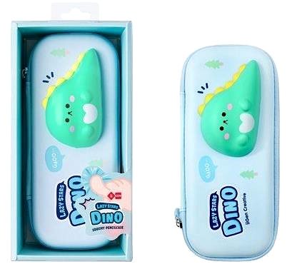 Manal SQUISHY Dinosaur school pencil case.