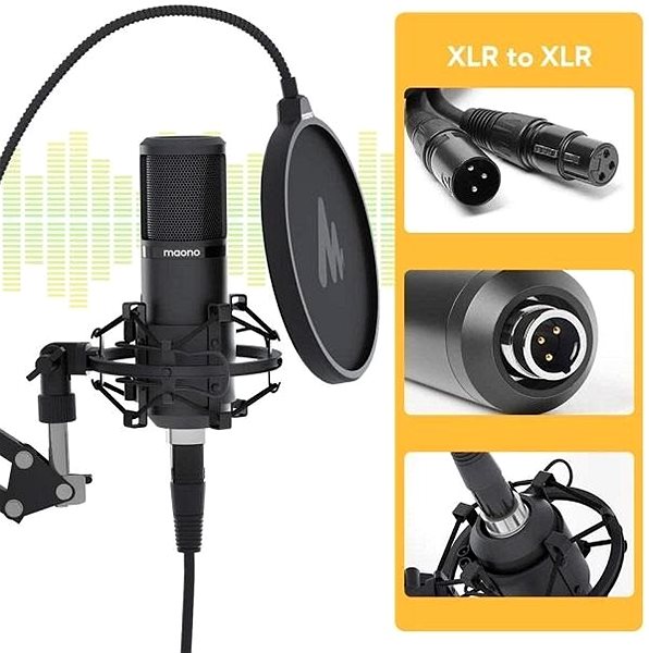 Mikrofon MAONO AU-PM320S Anschlussmöglichkeiten (Ports)