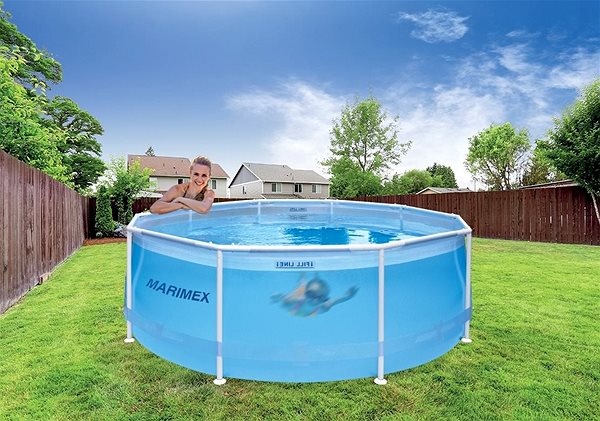 Bazén MARIMEX Bazén s konstrukcí FLORIDA bez příslušenství 3,05 x 0,91m - motiv TRANSPARENTNÍ Lifestyle