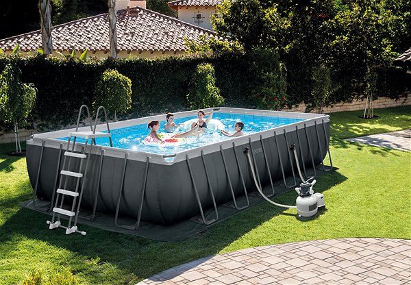 Pool Intex Florida Premium Grey 7.32x3.66x1.32m Set + Sand 4 SET - 26364NP Lifestyle