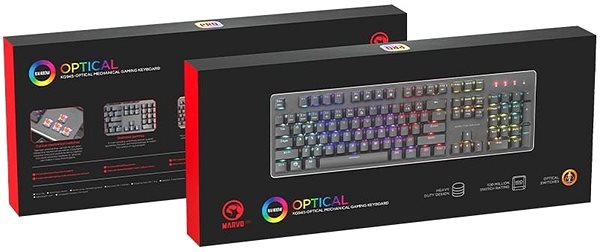 Gaming-Tastatur MARVO KG945 Optical RGB - US Verpackung/Box