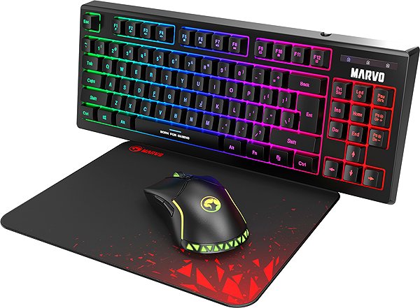 Keyboard and Mouse Set Marvo Loot 30 Black Gaming Combo 3in1 - EN ...