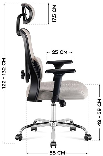 MARK ADLER Manager 3.2 Grey executive swivel chair.