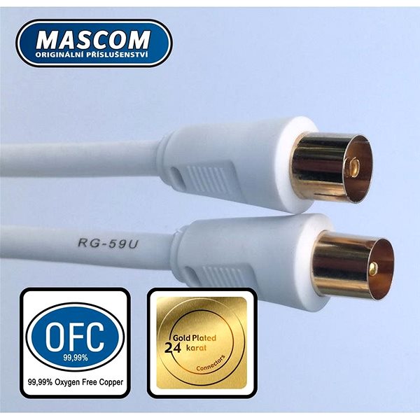 Coaxial Cable Mascom Antenna Cable 7173-075EW, 7.5m ...