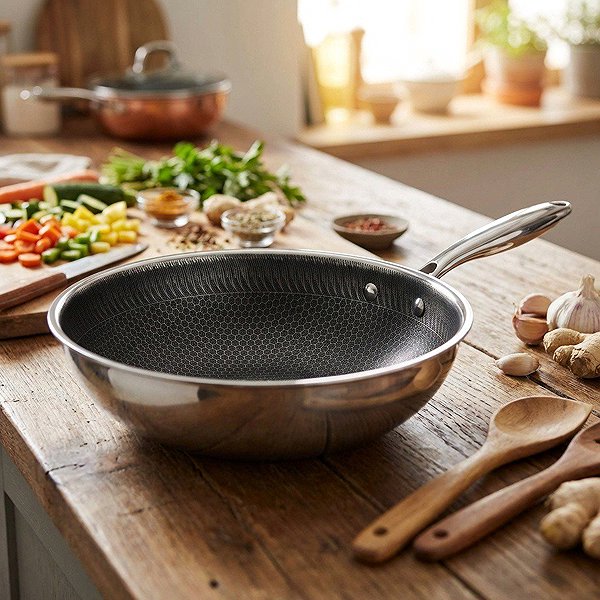 Wok Pan Mäser Wok pan 30 cm HESTIA, honeycomb not welded. surface Lifestyle