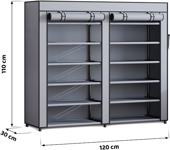 Massido MS-805 Textile wardrobe graphite.