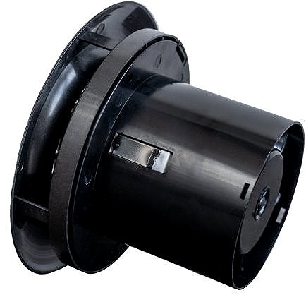 MakTrade 100-K Lunar bathroom fan with 8 W flap, black .