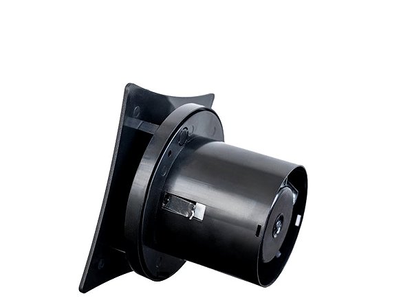 Bathroom fan MakTrade 100-K Mistral with damper 8 W, anthracite matt .