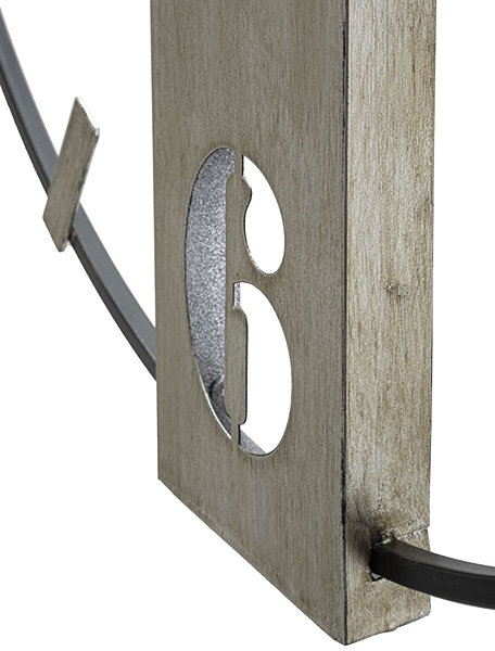 Wall Clock Mauro Ferretti Silvery wall clock, metal, white, 61 × 63 cm ...