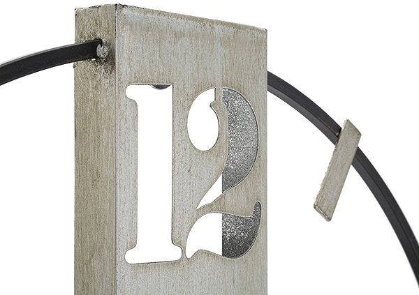 Wall Clock Mauro Ferretti Silvery wall clock, metal, white, 61 × 63 cm ...