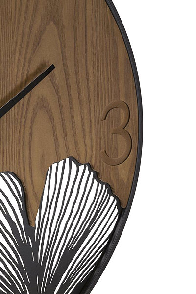 Wall Clock Mauro Ferretti Wall clock Wood, brown, diameter 60 cm ...