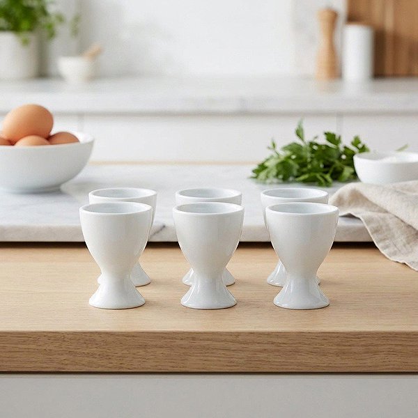 Eierständer  Maxwell & Williams WHITE BASICS Eierbecher-Set 6 Stück Lifestyle