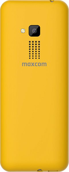 Mobilný telefón Maxcom Classic MM139 žltý Zadná strana