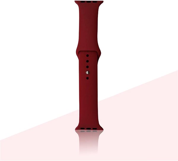 Řemínek Silikonový řemínek pro Apple Watch 38/40/41mm tmavě červený L ...