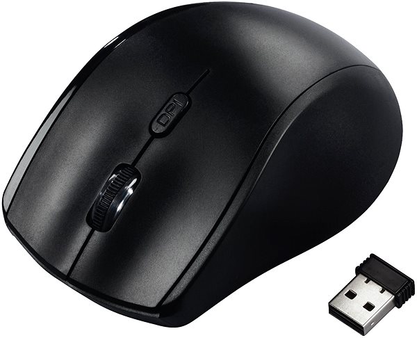 Mouse Hama Riano for Left-handed, Black Connectivity (ports)