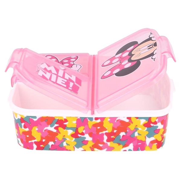 Lunch Box Alum Sandwich box with multiple compartments - Minnie with bows ...