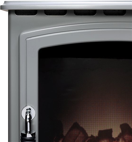 Electric fireplace Adam Aviemore in grey enamel - EU plug .