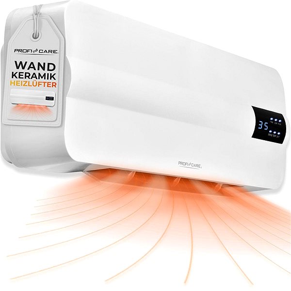 ProfiCare hot air fan Wall-mounted ceramic hot air fan HL 3116.
