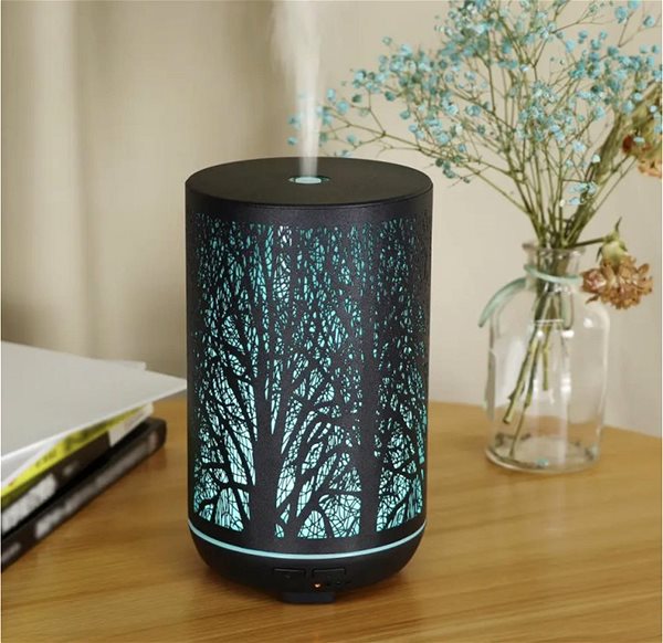 Aroma diffuser BOT aroma diffuser SDM1 motif trees - black 300 ml .