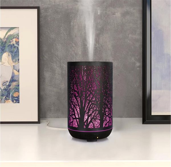 Aroma diffuser BOT aroma diffuser SDM1 motif trees - black 300 ml .