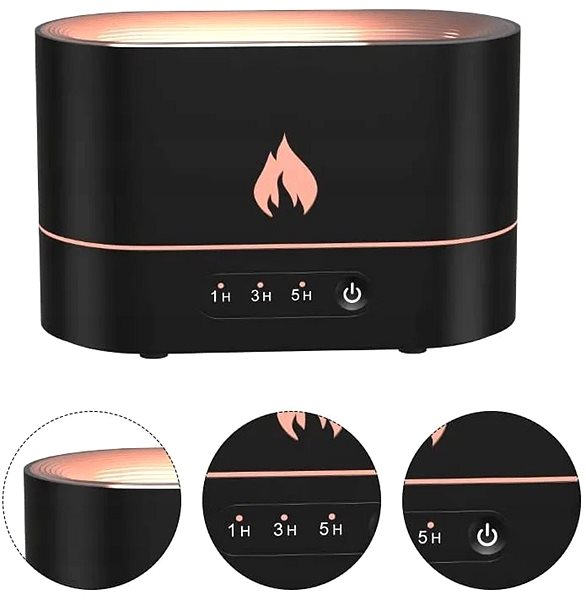 Air Humidifier Hurt Ultrasonic humidifier 4,5 W - flame imitation ...