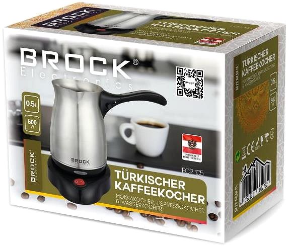 Cezve Brock elektrische Kaffeemaschine für türkischen Mokka 0,5 l, Edelstahl, 500 W ...
