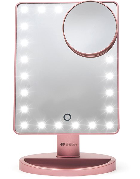 Makeup Mirror RIO 24 LED Touch Dimmable Cosmetic Mirror Rose gold ...