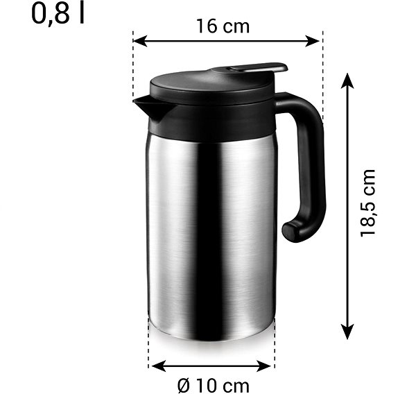 Thermos TESCOMA Thermos with dispensing cap Constant 0,8 l, stainless steel .