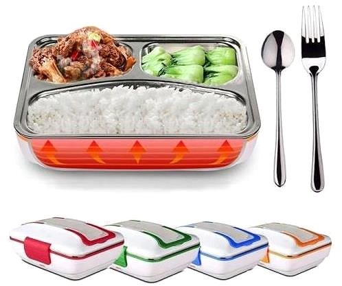 Snack Box Food warming box with metal container and cutlery for 220V socket ...