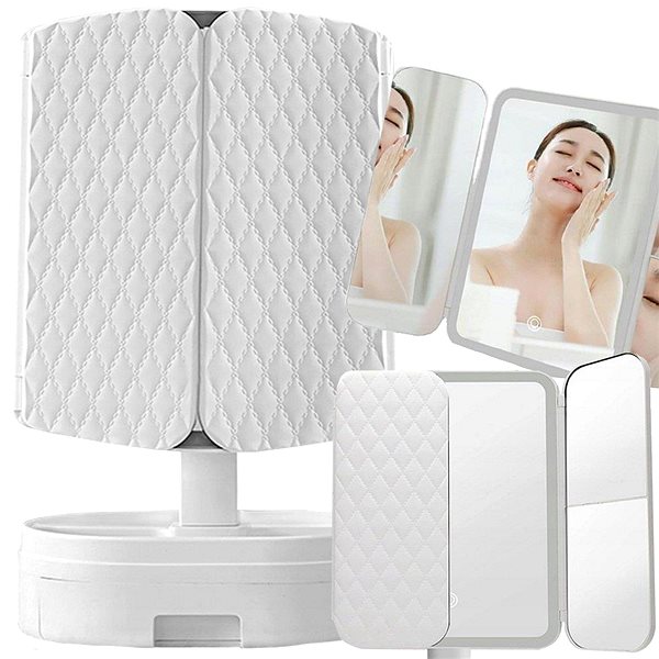 Makeup Mirror Verk 27028 LED cosmetic mirror, 5x magnification, white ...