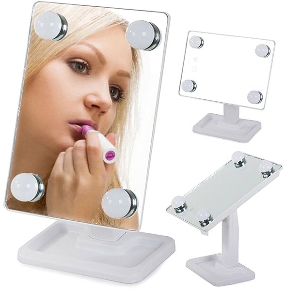 Makeup Mirror VERK15787 LED cosmetic mirror white ...
